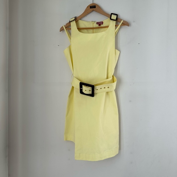 STAUD Radar Belted Dress Yellow - Picture 10 of 13
